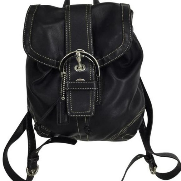 Coach Handbags - Coach Soho Buckle Drawstring Leather Mini Backpack #3559